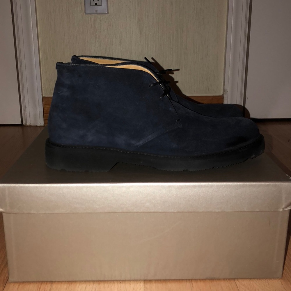 Giorgio Armani Men’s Navy Suede Desert Boots